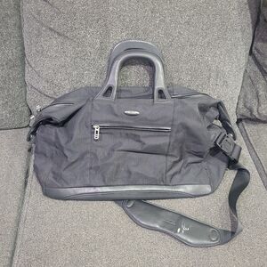 Tumi Duffle Bag Nylon Leather Black Carry On Travel Weekender